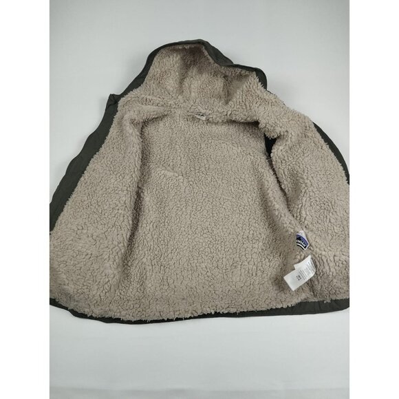 Patagonia Boys Size Medium 10 Black Infurno Deep Pile Fleece Lined Hooded Jacket - Picture 2 of 9